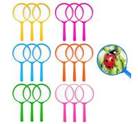 QHFlashbuy Magnifying Glasses,18Pcs Colorful Portable Handheld Plastic Magnifying Glass,5X Magnifying Glass for Science Class Reading Outdoor Exploring Hobbies Observation(6 Colors)