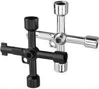 QHFlashbuy Utility Key,2 Pack Panel Key,Meter Box Key Gas Key,4-in-1 Heavy Duty Utility Key for Loft Hatch,Electric, Elevator,Water Gas Meter Opening,Cupboard