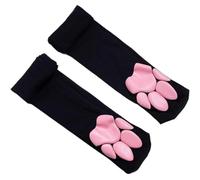 QhgPnt 1 Pair Thigh High Sock, Cat Paw Thighs Highs Socks Golves, Black Thigh High Sock, Cat Paw Socks for Cosplay Halloween Party and Daily Lives