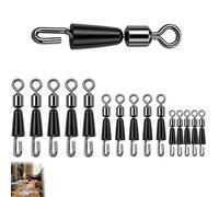 QhgPnt 150Pcs Set with Large Medium Small SizesFishing Swivels, Quick Change Swivels Fishing, Suitable High-Strength Swivel Snaps for Saltwater and Freshwater Fishing