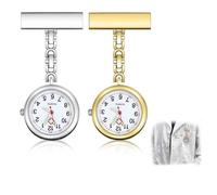 QhgPnt 2 PCS Fob Watches for Nurses, Nurse Watch Fob, Nurses Watches for Women, Nurse Chest Watches Watch Suitable for Healthcare Nurses Doctors and Nursing Staff