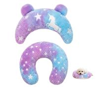 QhgPnt 2-Piece Dog Pillow Set, Crescent Moon Pillow and U-Shape Small Pillow for Pet Sleeping, Puppy Neck Support and Dog Travel Accessories