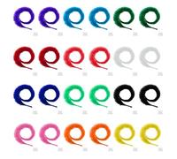 QhgPnt 24Pcs Worm on a String, Magic Worms on a String, Interactive Cat Play Toy, Stress Relief Fidget Toy, Colourful Worms for Pet Entertainment and Party Favours