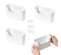 QhgPnt 3 White Wall Mounted Storage Shelves, Multi-Purpose Cupboard Door Storage, Kitchen Cabinet Door Storage Organizer, Wall Mounted Storage for Kitchen Cupboard Doors, Sink Organizer