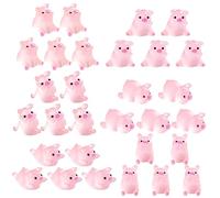 QhgPnt 30PCS Mini Resin Animals, Glow In The Dark Animal, Small Resin Animal. Enhance Home Decor With Swan Pink Pig Duck Ornaments for Garden Car Accessories, Miniature Decoration for Favors