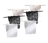 QhgPnt 6 Pcs Modesty Panels for Low Cut Tops, Low Cut Tops Mixed Color Lace Insert, Invisible Lace Modesty Panel Vest, for Dresses, Office Ladies Light Brown