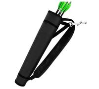 QhgPnt Archery Quiver, Arrow Storage Solution for Compound Recurve Bow Practice Target Hunting, Black Quiver with Adjustable Strap, Portable Design for Outdoor Training Exercises
