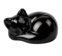 QhgPnt Black Cat Ornament, Opulent Black Cat Sculpture, Elegant Blacks Cats Statue for Home Decor, Cat Lovers Gift, 3.8CM x 3.3CM x 2.3CM