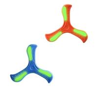 QhgPnt Boomerang for Kids, 2 PCS Red and Blue Boomerang Frisbee, Easy-To-Throw Flying Saucer Toy for Beginners, Outdoor Games for Beach, Park, and Picnic, Lightweight EVA Material, 20 cm