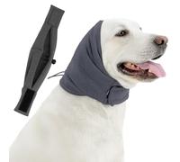 QhgPnt Dog Ear Defenders, Noise Cancelling Ear Muffs for Dogs, Adjustable Ear Protector & Muff for Grooming, Happy Hoodie for Dogs, For Noise Anxiety Relief (Gray S)