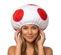 QhgPnt Mushroom Hat, Toad Costume, Funny Hats for Adults, 36cm x 24cm for Cosplay Events