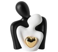 QhgPnt Romantic Couple Statue, Black and White Ornaments for Living Room, for Couple, Shelf Decor, 8.8CM*6.6CM*4.8CM