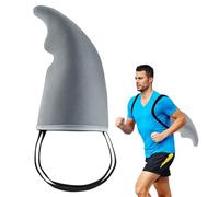 QhgPnt Shark Costume, Gray Shark Fin with Adjustable Straps for Kids and Adults, Under The Sea Costumes for Halloween, Beach Parties, Role-Playing Games, Photo Shoots, Size 28x20cm