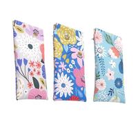 QhgPnt Soft Glasses Case, 3 Pack Slim Sunglasses Pouch for Women, Portable Glasses Holder with Soft Material, Blue, Light Blue, White, 175mm x 90mm