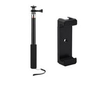 QHHOZHD For BRDRC Selfie Stick for Insta360 X5/Pocket 3 Camera Accessorise 30CM-101CM Extendable Rod Portable Vlgo Video Photographic Stand(Phone clip Set)