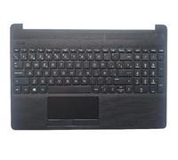 QHHOZHD Latin LA/Spanish SP Keyboard For HP 15-DW Series 15S-DU 15S-DY TPN-C139 With Palmrest Upper Cover With Touchpad(Black)