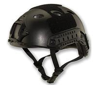 QHIU Tactical Helmet PJ Type Lightweight Protective Fast Helmet for Airsoft Paintball CS Game Outdoor Sport with Goggles (BK-2)