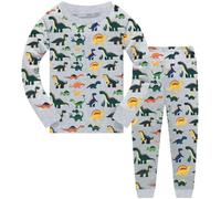 QHKEPW Boys Pyjamas Dinosaur 2-3 Years Pjs Kids Toddler Sets Cotton Long Sleeve Sleepwear 2 Piece Clothes Outfits Winter Nightwear Blue