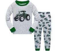 QHKEPW Boys Pyjamas Monster Truck 2-3 Years Pjs Kids Toddler Sets Cotton Long Sleeve Sleepwear 2 Piece Clothes Outfits Winter Nightwear Grey