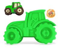 qhklew 3D Tractor Baking Mould, DIY Car Cake Mould Tractor Silicone Mould Mould Silicone Tractor Dishwasher Safety for Party Made Cakes, Bread, Chocolate, Dessert Pudding, Green