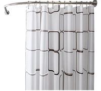 QHLIANGL L shower curtain rod 304 Stainless Shower Curtain Rod Rail,Drill Free Install durable not sagging,Wall Mount Expandable(Size:E 60-90×80-130 cm)
