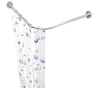 QHLIANGL Shower Curtain Rod Rail,L shower curtain rod 304 Pole thicken No drilling Anti-sagging device Wall Mount Expandable(Size:D 90-130×90-130 cm)