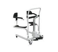 QHLMLL Electric Patient Lift for Home, Multi Purpose Transfer Chair W/ 180° Split Seat and Bedpan, One-Button Lifting, Bathroom Wheelchair for Elderly Handicapped