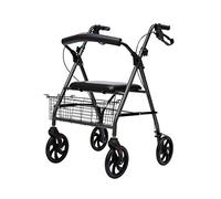 QHLMLL Folding Rollator Rollator for Elderly People and Wheelair Model Colon Foldable Brakes On The Handles Adjustable Height Basket and Seat Walker Disabled aids(
