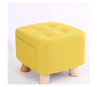 QHLMLL Foot Stool Ottomans Linen Shoe Change Stool Small Footstool Rest Stool Square Foot Stools Footstools for Living Room Ottomans for The Bedroom, red-28x28x25cm (A 28x28x25c