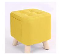 QHLMLL Foot Stool Ottomans Linen Shoe Change Stool Small Footstool Rest Stool Square Foot Stools Footstools for Living Room Ottomans for The Bedroom, red-28x28x25cm (A 28x28x31c