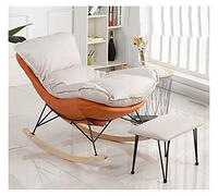 QHLMLL Leisure Sofa Rocking Chair And Footstool,Comfortable And Breathable Accent Chair,Upholstered Chair With Arms,The Seat Cushion Is Removable And Washable, Wate