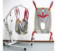 QHLMLL Patient Elderly Sitting Transfer Belt Lift Sling Shifting Machine,Toileting Sling with Four Point Support Full Body Sling Patient Aid,Leg Sling for Elderly,Disabled and Bedridden,A (B)