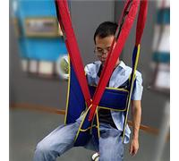 QHLMLL Patient Lift Toileting Sling Patient, Full Body Patient Lifting Harness Toileting Hoist Sling Commode Lifter Divided Leg Sling For Disabled,M