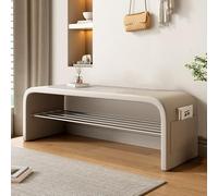 QHLMLL Shoe Rack Bench with Padded Seat for Modern Entryway Upholstered Multi-Functional Shoe Storage in Hallway, Living Room, Bedroom, and Porch - Indoor Decoration and Organization