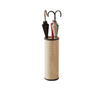 QHLMLL Umbrella stand Creative Iron Umbrella Stand Modern Freestanding Metal Holder Round Floor Imitation Rattan Woven Bucket for Entryway hallway (A 20x50cm)