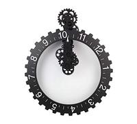 QHLMLL Wall Clock Garden Clocks Outdoor Waterproof, Retro Gear for The Mounted Craft Art Big Hanging Tooth Outside Swimming Pool Living Room Bathroom Kitchen Me