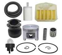 QHLNXSA for Husqvarna 353 350 Intake mani-fold Boot Primer Bulb Bearing Chainsaw Replace Spare Part 45mm Piston Air Fuel Filter Kit