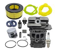 QHLNXSA for S-t-i-h-l MS251 MS 251 Chainsaw Oil Seal Bearing Kit 1143 020 1207 44mm Nikasil Plated Cylinder Piston Air Filter Primer Bulb