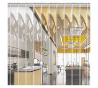 QHLTY Complete PVC Strip Door, Waterproof Plastic Curtains, Vinyl Panel for Shop, Industry, Garage, Patio, Coolers, Warehouse(165x280cm)