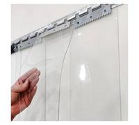 QHLTY Transparent Plastic Door Curtain, Complete PVC Strip, Vinyl Panel for Store, Patio, Garage, Walk in Freezers, Warehouse, Doorways(135x260cm)