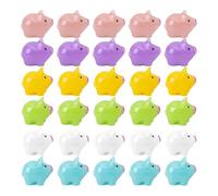QHLWTT 30Pcs Beautiful Luminous Mini Resin Pigs Glow in the Dark Miniature Resin Pigs Figurines Decoration Garden Miniature Moss Landscape for Home Party Decoration