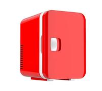 QHMCD-VRJXJD 6L Car Fridge Portable Mini Refrigerator Small Electric Cooler Personal Skincare Makeup Cooler Warmer Car Home compact fridge,Red