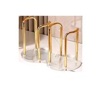 QHMMDCN Cup Holder Cup Storage Holder Water Tea Cups Dispenser Rack Shelf with Longer Stick Mug Display Stand Home Organizer(Double Cup Gold)