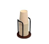 QHMMDCN Cup Holder Wooden Cup Storage Holder Rack Shelf Water Tea Cups Dispenser with Longer Stick Mug Display Stand Organizer Supplies(Black-Style A)