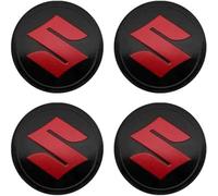 QHNSVFG 4pcs Car Wheel Centre Hub Caps for Suzuki Ignis 2016-2023,58mm, Waterproof Dustproof Decoration Cover, Exterior Decoration Accessories with Logo Emblem Sticker,54mm-Red