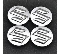 QHNSVFG 4pcs Car Wheel Centre Hub Caps for Suzuki Swace 2020-2023,54mm, Waterproof Dustproof Decoration Cover, Exterior Decoration Accessories with Logo Emblem Sticker,58mm-Silver