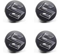 QHNSVFG 4pcs Car Wheel Centre Hub Caps for Suzuki Swift 2010-2017 58 mm, Waterproof Dustproof Decoration Cover, Exterior Decoration Accessories with Logo Emblem Sticker,normal-Black