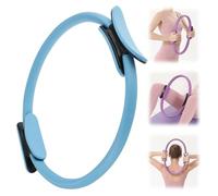 QHNTUJLB Pilates Ring, Double Handle Exercise Magic Circle, Yoga Fitness Resistance Ring, for Core Training, Physical Therapy and Toning Thighs, Abs And Legs(Blue)