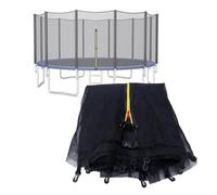 QHNTUJLB Replacement Trampoline Safety Net, 4/4.6/6/8/10/12/13/14/16FT Enclosure Surround Netting, UV Resistant Strong Netting, for Outdoor Circular Garden Trampoline, Net Only(16FT(488cm) 12Poles)