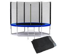 QHNTUJLB Trampoline Safety Net, Replacement Enclosure Net, Ø4/4.6/6/8/10/12/13/14/16FT, With Double-Headed Zippers Protection Buckles, Fits Most Trampolines (Nets Only)(4FT(120cm) 6Poles)